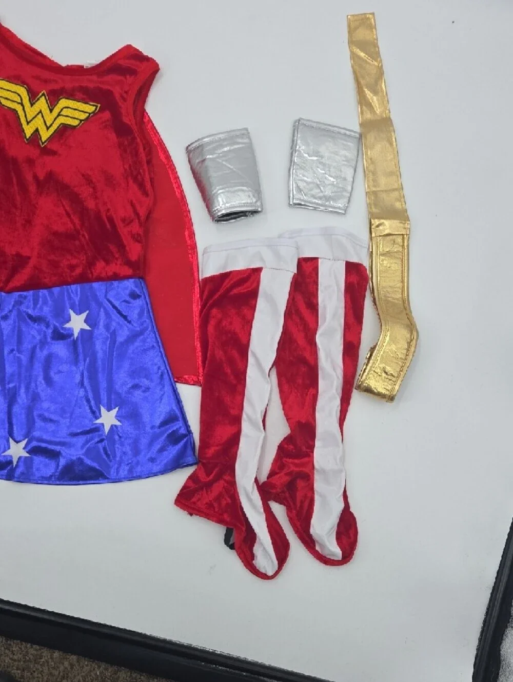 Wonder Woman Kids Red & Blue Superhero Costume